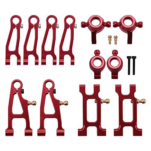 Asuinxurr 12 StüCke Metal Upgrade Parts Satz NabenträGer Schwinge für SG 1603 SG 1604 SG1603 SG1604 1601 1602 1/16 RC Auto,Rot von Asuinxurr