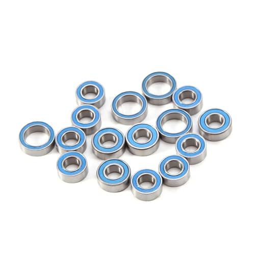 Asuinxurr 16PCS Gummiversiegeltes Kugellager-Kit für TT02 TT-02 TT02D TT-02D 1/10 RC Car Upgrades Teile ZubehöR von Asuinxurr