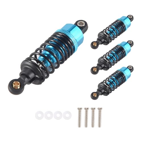 Asuinxurr 4 StüCk Aluminium Legierung Stoß DäMpfer DäMpfer Set FüR TT-01 TT01 TT-02 TT02 1/10 RC Auto Upgrade Teile,Blau von Asuinxurr