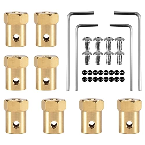 Asuinxurr 8 StüCke 5Mm Bis 12Mm Messing Kombinierer Rad Nabe Sechskant Adapter für D12 C14 C24 B14 B24 B16 B36 MN D90 MN99S RC Auto Teile von Asuinxurr