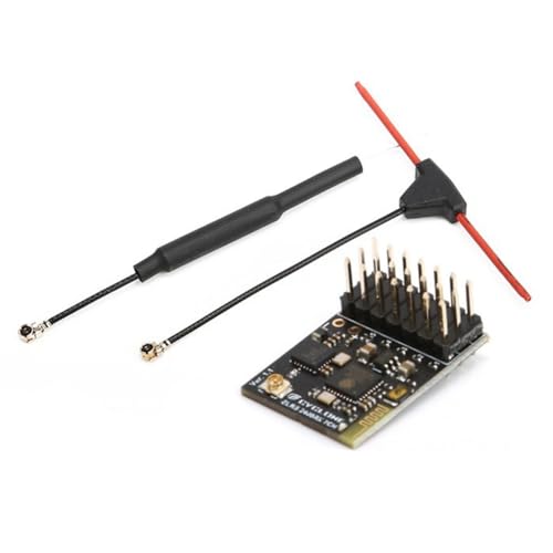 Asuinxurr ELRS 2.4G 7CH PWM-Empfänger ExpressLRS RX 2400RX PWM/CRSF-Protokoll für RC FPV-Drohne, Starrflügel-Quadrocopter, Gerade, Langlebig, Einfach zu Bedienen von Asuinxurr