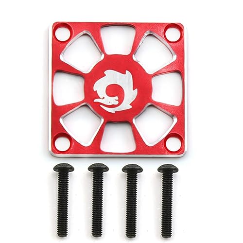 Asuinxurr Lüfterabdeckung Aus Aluminiumlegierung, ESC-Schutzabdeckung für Elektrisch Regulierende Lüfter, 30 X 30 Mm, für RC-Motor, Rot von Asuinxurr