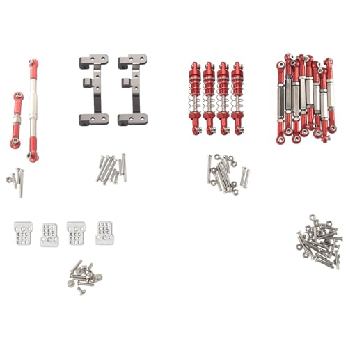 Asuinxurr Metall Lenkstange Zug Stangen Halterungen StoßDäMpfer Satz für C14 C24 C24-1 1/16 RC Auto Upgrade Teile,1 von Asuinxurr