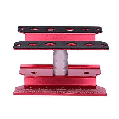 Asuinxurr Metall RC Auto Arbeitsplatz Arbeiten Stand Reparatur 360 Grad Drehung für 1/8 1/10 1/12 1/16 Modelle, Rot von Asuinxurr