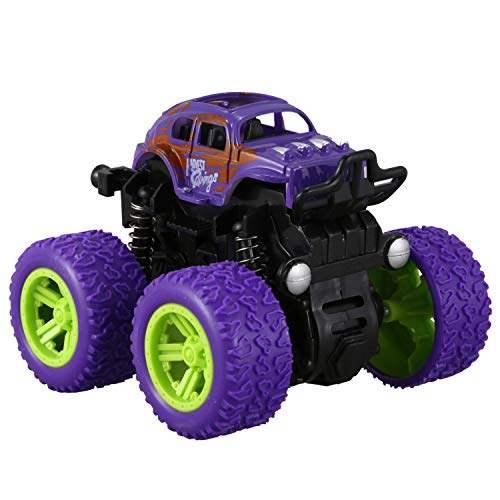 Asuinxurr Mini 4Wd Trägheit Drehbares Auto Spielzeug Reibungs Kraft Vier Rädern Querfeldeln Wagen Diecast Modell Inertial Auto Spielzeug von Asuinxurr