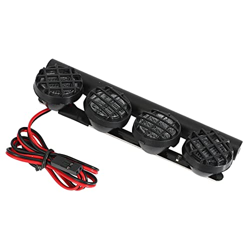 Asuinxurr Multifunktions LED Dach Licht Leiste mit Ultraheller Lampe und 4 Scheinwerfern für 1/10 1/8 RC Auto CC01 Axial SCX10 von Asuinxurr