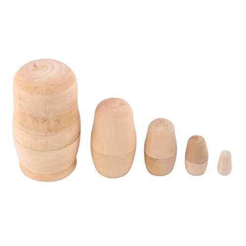 Asuinxurr Russian Mädchen Babuschka Blank Nesting Dolls Malen Ihr Eigenes 5Er-Set von Asuinxurr