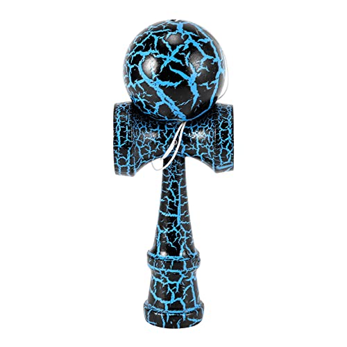 Asuinxurr Spielzeug Aussen Sports Kendama Spielzeug Ball Kinder und Erwachsene Aussen Ball Sportarten Riss Buchen Buntes Design Schwarz und Blau von Asuinxurr