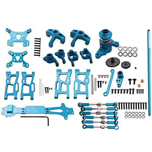 Asuinxurr für 1:14 144001 RC Auto Voll Upgrade Teile Metall C Sitz Lenk Becher Schwinge Zentral Antriebswelle, Blau von Asuinxurr