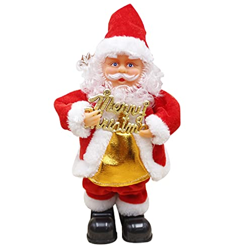 Asukohu 12'' Spielzeugfigur Elektrischer Weihnachtsmann Für Realistischer Weihnachtsmann Weihnachtsbaumschmuck Miniaturspielzeug Für Hausdekoration von Asukohu