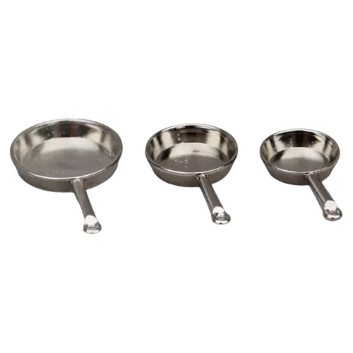 Asukohu 3pcs Dollhouses Küche Pfannen Miniaturbraten Pfannenmodell Figur Für 1/12 Skala Dollhouses Dekoration Display Möbel Miniatur Küchenware Asukohu 3pcs Dollhouses Küche Pfannen Miniaturbraten Pfannenmodell Figur Für 1/12 Skala Dollhouses Dekoration Display Möbel Miniatur Küchenware von Asukohu