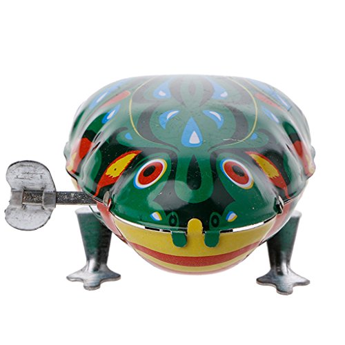 Asukohu Metall Up Springen Für Frosch Uhrwerk Blechspielzeug Kinder Lustiges Spiel Vintage F von Asukohu