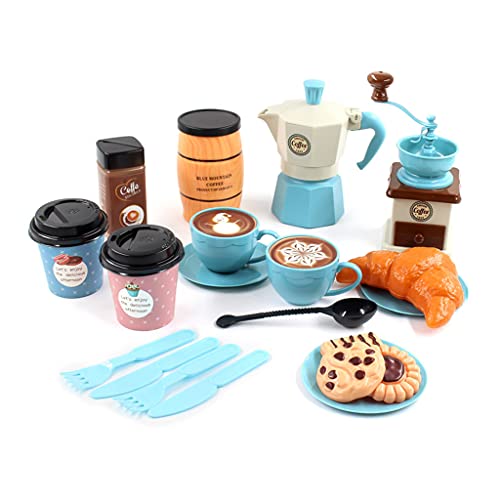 Asukohu Modell Kaffeemaschine Set Mit Topf Und Tasse So Tun Sie Spielen Würden Realistisches Bäckerei Spielzeug Puppenhaus Zubehör Kochspielzeug Für Kleinkinder von Asukohu