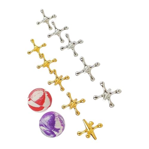 Asukohu Stress Relief Jacks Spielset Mit Metall Und Elastikbällen Für Erwachsene Studenten Büro Beruhigung Und Handentspannung Stress Relief Set Set Asukohu Stress Relief Jacks Spielset Mit Metall Und Elastikbällen Für Erwachsene Studenten Büro Beruhigung Und Handentspannung Stress Relief Set Set von Asukohu