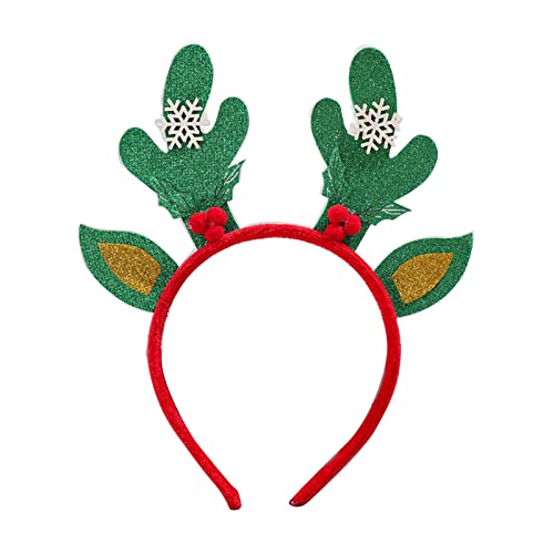 Roter Haarreif mit Geweih, Cartoon-Motiv, Frohe Weihnachten, Kopfschmuck, Brillenrahmen, Erwachsene, Kinder, Geschenke, Noel-Spielzeug von Asukohu