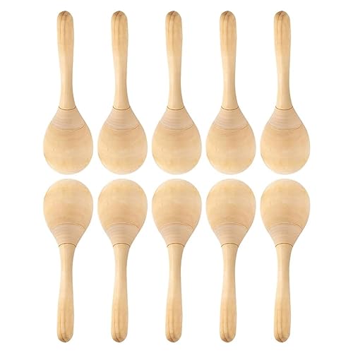 Asyduey 10 Stück Maracas Hand Percussion Rasseln DIY Maracas mit Knackigem Blasklang für Musik Partygeschenke Langlebig von Asyduey