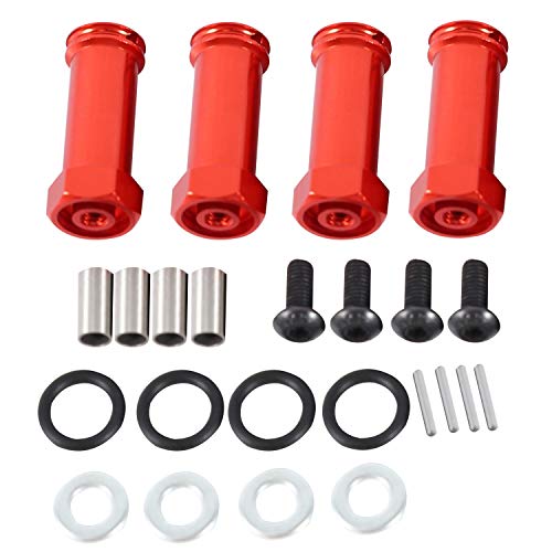 Asyduey 12 Mm Aluminium Rad Sechskant Adapter Lange 29 Mm VerläNgerung RC Auto Umbau Teile für 1/12 12428 12423 Rot von Asyduey