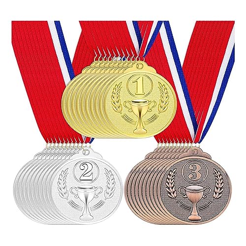 Asyduey 30 Stück Gold, Silber, Bronze, Siegermedaillen, Auszeichnungen, 1., 2. und 3. Preise für Wettbewerbe von Asyduey