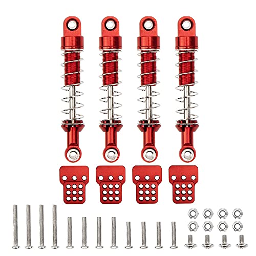 Asyduey 4 StüCk Metall Stoß DäMpfer DäMpfer mit Extender Sitz Halterung für MN D90 MN-90 MN99S C14 C24 RC Auto Upgrade Teile,1 von Asyduey