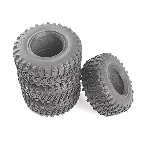 Asyduey 4 StüCke 115 MM 2,2 Gummi GroßE Reifen Rad Reifen für 1/10 RC Crawler Auto Axial Wraith SCX10 Capra TRX4 TRX6 D90 von Asyduey