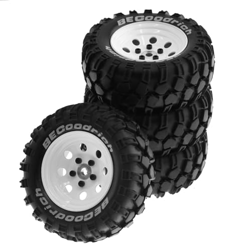 Asyduey 4 Stück 1,9 Metallfelge Gummireifen für 1/10 RC Crawler TRX4 SCX10 D90 4103 90046 FR4 FMS NT4- Ersatzteile Zubehör von Asyduey