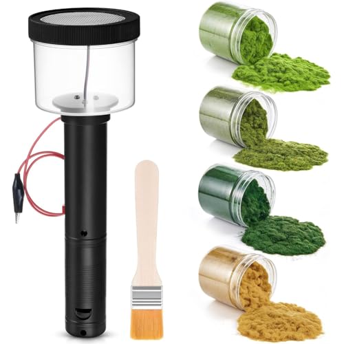 Asyduey Anti-Rutsch- Mini Static Grass Applikator Flocking-Kit mit 4 X 60g Farben Gras für DIY Modellbahn Landschafts- Asyduey Anti-Rutsch- Mini Static Grass Applikator Flocking-Kit mit 4 X 60g Farben Gras für DIY Modellbahn Landschafts- von Asyduey