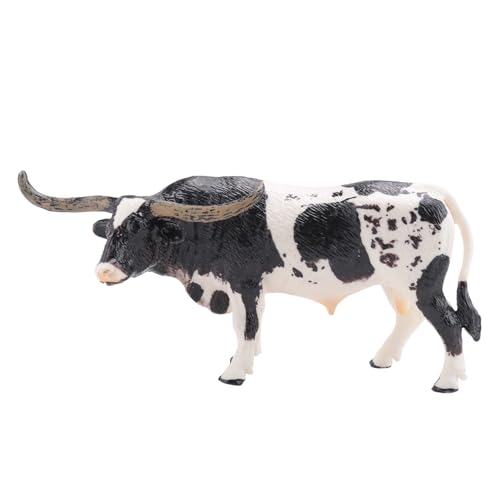 Asyduey Kunststoff Longhorn Bull Cattle Tiere Actionfiguren Statische Süße Modell Sammlung Kuh Modell Spielzeug für Kinder von Asyduey