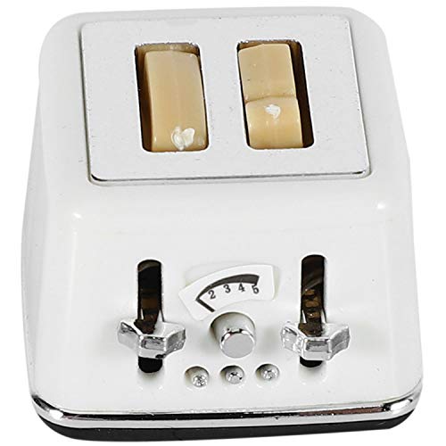 Asyduey Puppenhaus Brot Maschine im MaßStab 1:12 mit Toast Miniatur Puppenhaus Mini ZubehöR Niedlicher Dekoration Toaster von Asyduey