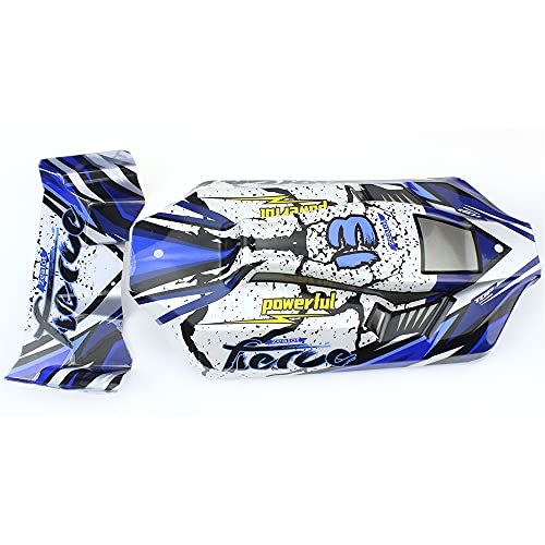 Asyduey RC Auto Karosserie HüLle Auto Abdeckung Heck FlüGel für 124017 124019 1/12 RC Auto Upgrade Teile Teile ZubehöR von Asyduey