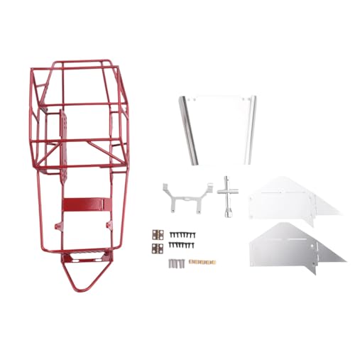 Asyduey Voll Rohr Rahmen Metall Chassis Metall KöRper ÜBerroll KäFig für C14 C24 C24-1 1/16 RC Auto Upgrade Teile, Rot von Asyduey