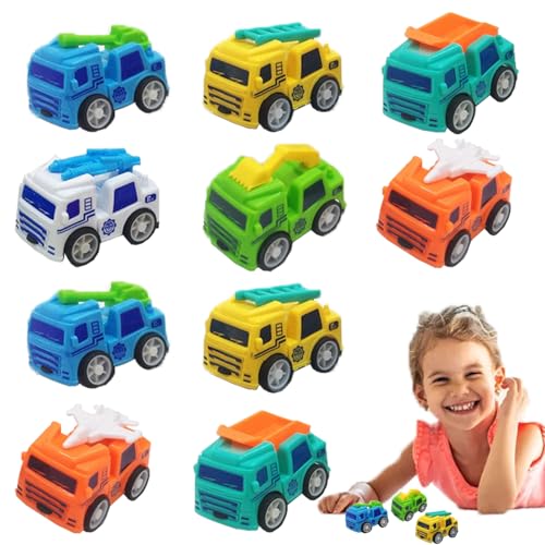 Aszaui 20 Stück Aufziehauto,Auto Set, Spielzeugautos,Mini Bagger Spielzeug Kinder,Auto Spielzeug Kleine Autos für Kinder ab 3 Jahre von Aszaui