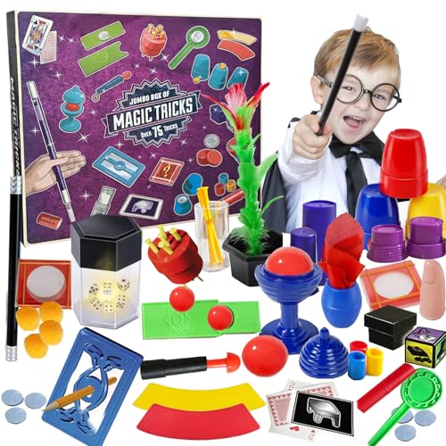 Aszaui Zaubertricks - Kinder Zauberkasten,Zauberstab Kinder,Magic Mixies Zauberkessel,Zauberkasten mit Zauberstab & Anleitung für Kinder,Tricks Geburtstag Geschenk für Magier Junge Mädchen von Aszaui