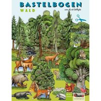 Wald Bastelbogen Bäume & Tiere zum Ausschneiden & Basteln aus Papier von Atelier Color
