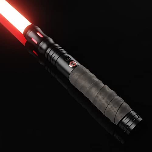 Duell-Lichtschwerter Smooth Swing FX Lightsaber Motion Control Lichtschwert - 16 Modus-Sounds, Metallgriff h Lichtschwerter für Erwachsene, Unterstützung für Echte Schwere Duelle, Schwarz 44in von Atexbser