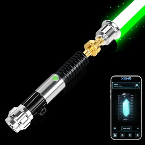 Lichtschwert Smooth Swing Heavy Heavy-Duty Duell-Lightsaber Motion Control Schwert Metallgriff Schwerter XRGB 3.0 16 Soundfonts Light Saber für Erwachsene von Atexbser