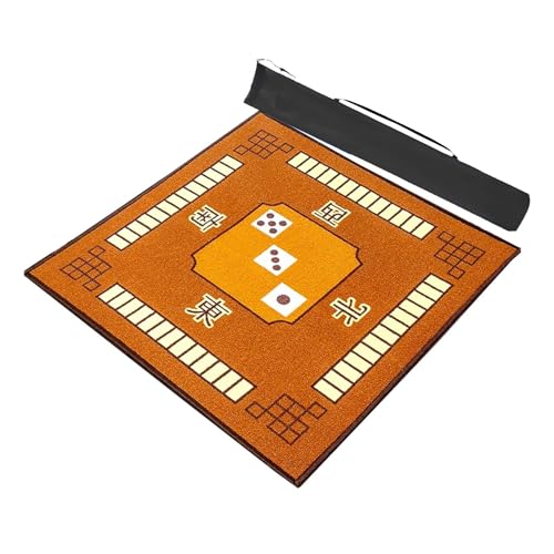 mahjong spiel set, Quadratische Mahjong-Tischmatte mit Windpositionierung, verdickte rutschfeste Spielkartenmatte for Poker, Kartenspiele, Brettspiele, Fliesen-Mahjong-Spiele (Farbe: Rot, Größe: 34,7 von AthuAh