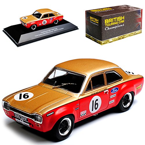 Atlas Ford Escort MKI Twin Cam Frank Gardner 1968 BTCC Champion mit Sockel 1/43 Modell Auto von Atlas