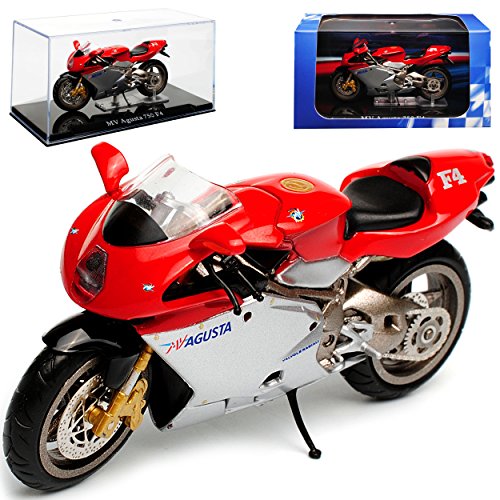 Atlas MV Agusta 750 F4 Rot mit Sockel und Vitrine 1/24 Modell Motorrad von atlas editions