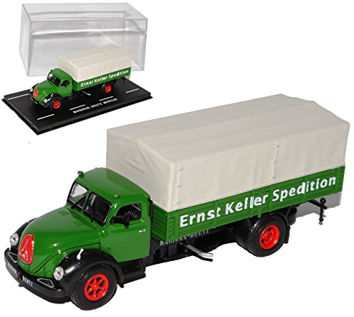 Atlas Magirus Deutz Mercur Ernst Keller Spedition LKW mit Sockel und Vitrine 1/72 Modell Auto mit individiuellem Wunschkennzeichen von Atlas