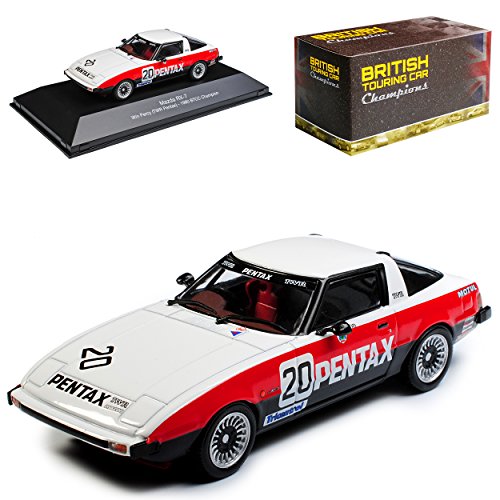 Atlas Mazda RX7 Savanna Percy WTCC Champion 1980 1978-1981 mit Sockel 1/43 Modell Auto mit individiuellem Wunschkennzeichen von Atlas