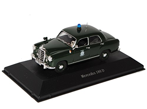 Atlas Mercedes-Benz 180 D W120 Limousine Grün Polizei Kleiner Ponton 1953-1962 1/43 Modell Auto mit individiuellem Wunschkennzeichen von Atlas