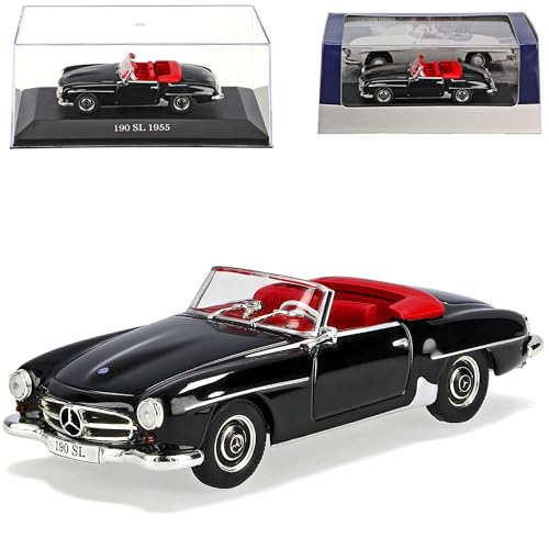 Atlas Mercedes-Benz 190SL Cabrio Schwarz W121 1955-1963 1/43 Modell Auto von Atlas