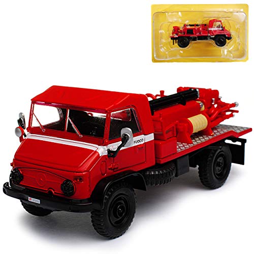 Atlas Mercedes-Benz Unimog U404 Vigli Del Fuoco Feuerwehr Rot 1/43 Modell Auto von Atlas