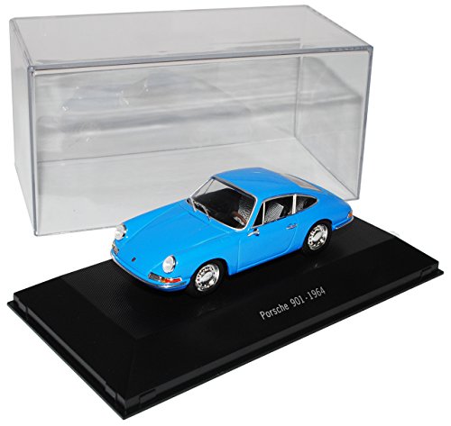 Atlas Porsche 901 911 Coupe Blau 1963-1964 1/43 Modell Auto mit individiuellem Wunschkennzeichen von Atlas