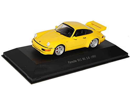 Atlas Porsche 911 964 RS 3.8 Coupe Gelb 1988-1994 1/43 Modell Auto von Atlas