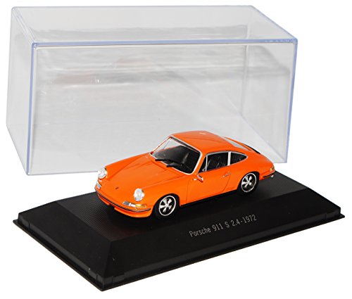 Atlas Porsche 911 Urmodell S 2.4 Coupe Orange 1963-1973 1/43 Modell Auto von Atlas