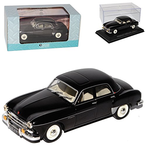 Atlas Renault Fregate Amiral Limousine Schwarz mit Sockel und Vitrine 1/43 Modell Auto mit individiuellem Wunschkennzeichen von Atlas