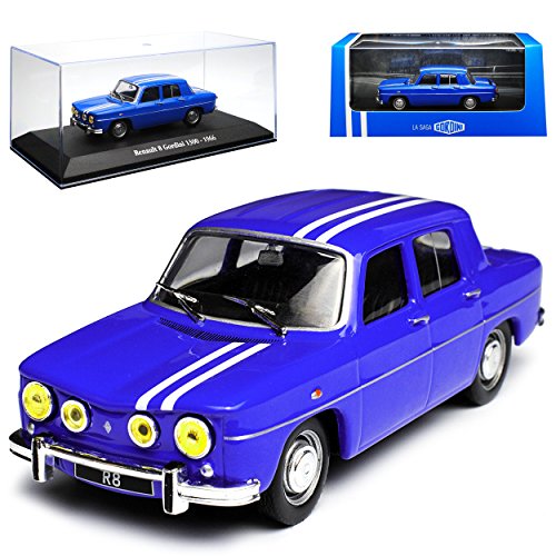 Atlas Renault R8 Gordini 1300 Limousine Blau mit Streifen 1962-1973 1/43 Modell Auto mit individiuellem Wunschkennzeichen von Atlas