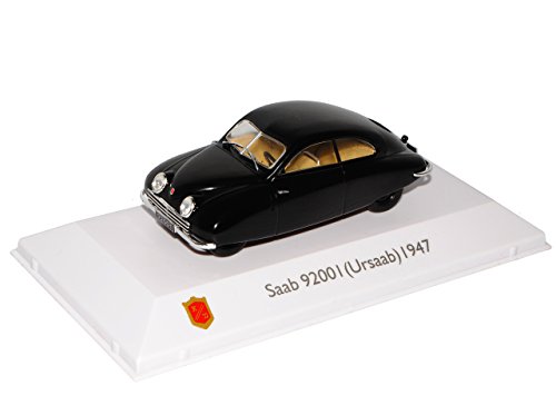 Atlas Saab 9200 I Ursaab 1947 Coupe Schwarz 1/43 Modell Auto mit individiuellem Wunschkennzeichen von Atlas