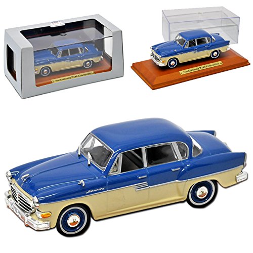 Atlas Sachsenring P240 Limousine Blau Beige 1956-1959 DDR 1/43 Modell Auto mit individiuellem Wunschkennzeichen von Atlas